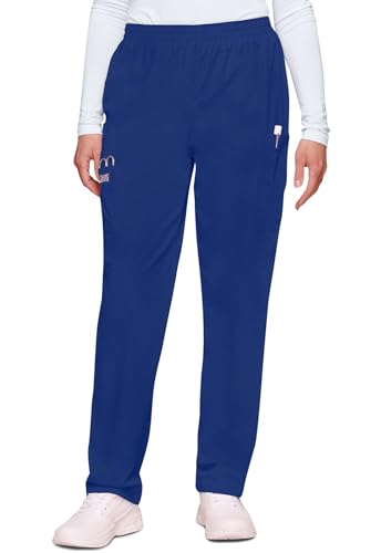 Cherokee Scrubs for Women Cargo Pant Natural Rise Tapered Pull-On Bottom with 4 Pockets , Fade Resistant Fabric - 4200