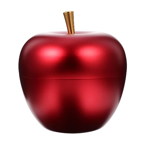 TOYANDONA Caja de Joyería de Aluminio Forma de Manzana Roja Organizador Multifuncional para Almacenamiento de Pendientes y Accesorios Caja Decorativa Ligera y Resistente para Escritorio