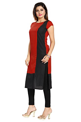 Image of ALC Creations Women's Faux Crepe A-Line Kurti