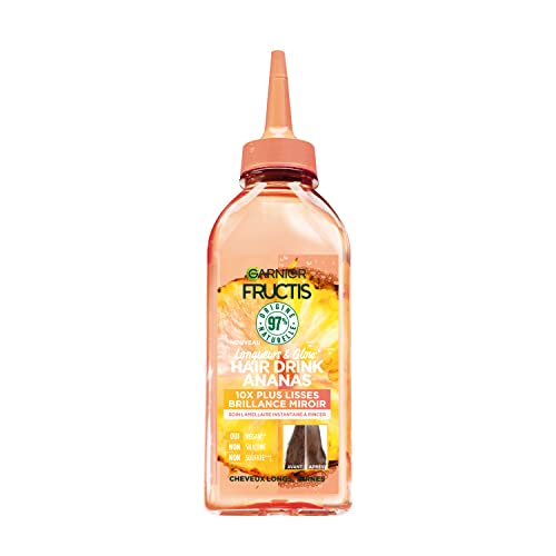 Garnier - Fructis Hair Drink - Tratamiento lamelar instantáneo Suavizante Longitud y Piña Brillante - Fórmula vegana con 97% de ingredientes de origen natural - 200 ml
