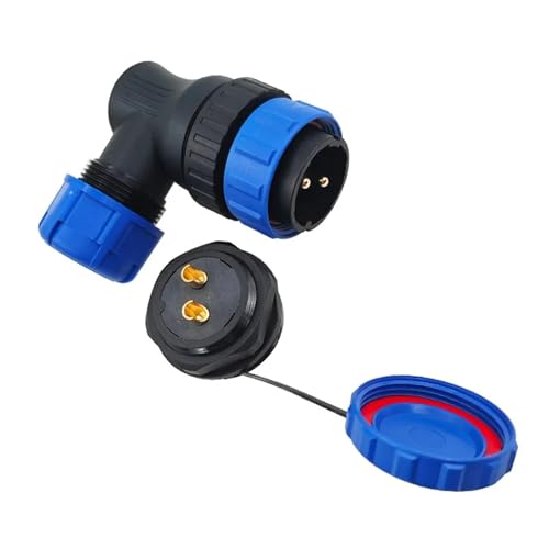 Conector SP28 de 2 pines en ángulo de 90 grados para cables industriales 6