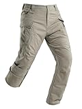 Men's Fleece Lined Tactical Pants Insulated Winter Cargo Thermal Work Pants Mens Snow Hiking Pants for Cold Weather