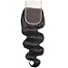 4x4 Lace Closure Human Hair Body Wave HD Lace Closure 100% Brazilian Virgin Human Hair Extensions 150% Density Natural Color (10 Inch)