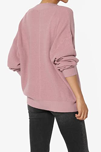 TheMogan Women's Waffle Viscose Knit Button Front V-Neck Long Sleeve Cardigan4