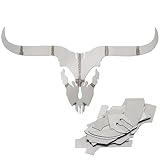 Zonon Welding Practice Kit for Beginners - Deer Head Metal Art Project with 201 Stainless Steel Plates, Ideal for TIG, MIG, ARC, Weld Training, DIY Gift for Welders (24 x25.3)(Bull Head)