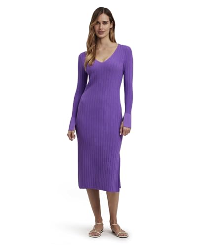 FALKE Summer Celebrations Ribbed W Dr Viscosa Fino Elegante 1 Pieza, Vestido Mujer, Morado Hyacinthe 6191, S