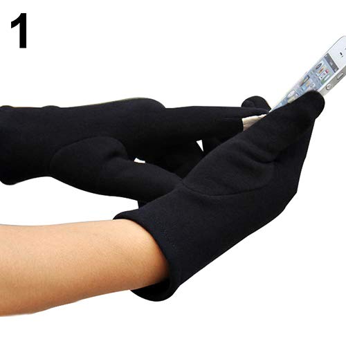 Preisvergleich Produktbild Pointsee Damen Handschuhe, mit Touchscreen, warm, weich, Winddicht, weich 1 Schwarz