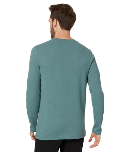 TravisMathew Men's Cloud Waffle Crew Silver Pine L2