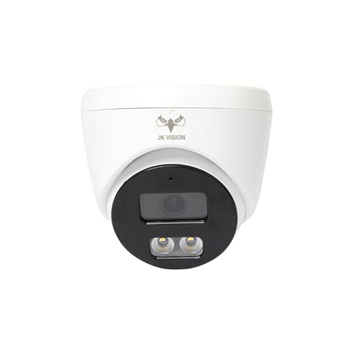 JK Vision 2 MP Color Night Vision Day/Night 24 Hour Full Color Vision 1080P Full HD AHD Dome CCTV Surveillance Camera Compatible with All 2MP and Above AHD Supporting DVRs, 1 Piece