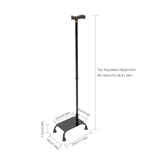 Treppen-Gehhilfe mit Basis, Senioren-Treppen-Kletterhilfe-Lifter, Verstellbarer Gehstock, Maximale Tragkraft 150kg