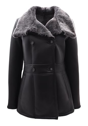 Manteau en peau de mouton Brisa une caresse de chaleur veste femme noir