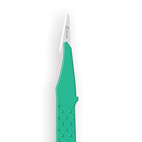 GIMA - Sterile Einweg-Skalpelle, mit Sicherheitsabdeckung, Nr. 11, 10er-Pack, 27041