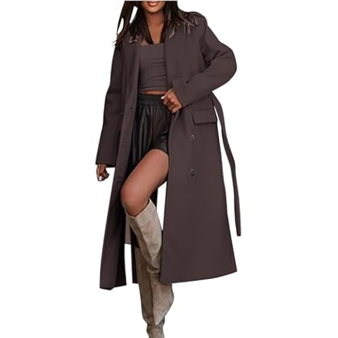 Women's Oversized Double Breasted Trench Coat Cover