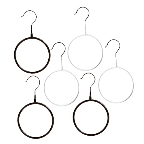 WHAMVOX Metal Ring Scarf Hangers 6pcs Set Storage Rack Scarf Storage Ring Hanger Necktie Holding
