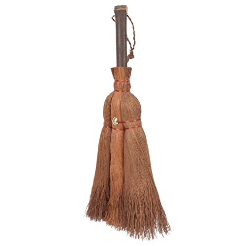 FOMIYES Brown Silk Broom Outdoor Mini Cleaning Brooms Bed Broom Goblincore Room Decor Pet Broom Home Cleaning Broom Dustpan Escoba De Palm Cleaning Brushes for Household Use Brown Hair