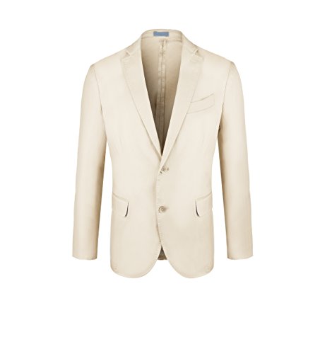 Men 's Stylish Slim Fit Blazers Beige Colour - 100% Cotton Woven Jacket - Imported lightweight & Soft Fabric - For All Occasions,Khaki,50