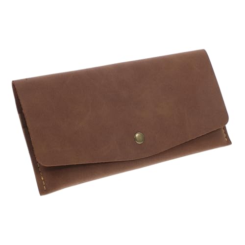FOMIYES Portefeuille Vintage en Cuir Synthétique PU Organisateur De Budget avec Pochettes Multi Cartes Et Porte-Enveloppes Réutilisables Compact pour Homme Et Femme