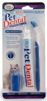 Oral Hygiene Kit for Cats & Kittens with Dual Action Toothbrush