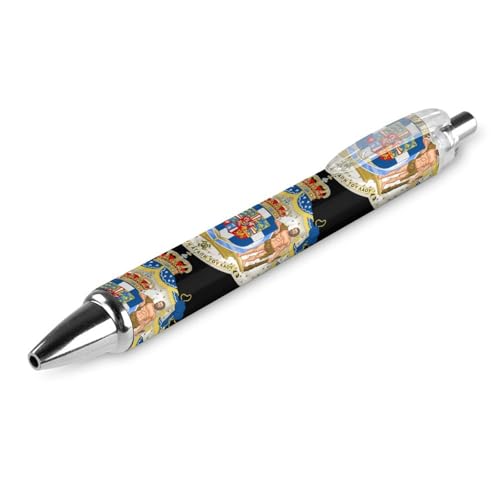Stylo à bille rétractable pointe fine 0,5 mm noir lot de 4 stylos Grèce