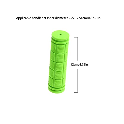 1 Pair Kids Bike Grips Anti-Slip Rubber Bike Handlebar Grips for BMX MTB Bicycle Mountain Bike Scooter Folding (Green)