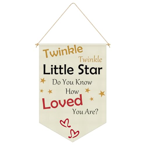 Kids Room Decor Hanging Pennant Flag Banner Kids Room Wall Pennant Nursery Classroom Decor Motivational Wall Flag for Newborn Toddler Girl Boy Bedroom Saying Decoration Linen Cotton Banner