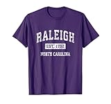 Raleigh North Carolina NC Vintage Established Sports Design T-Shirt