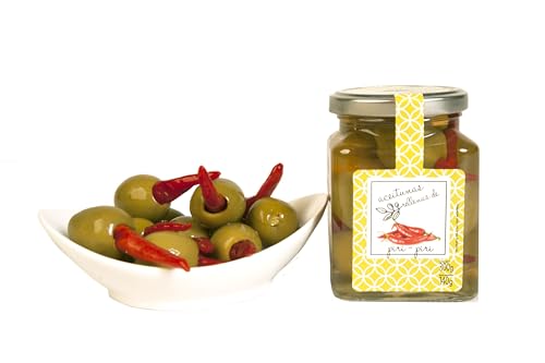 UnOlivo Aceituna Gordal Deshueasada Rellena de Piri-Piri | Oliva Marinada | Relleno Exquisito | Sabor Mediterraneo