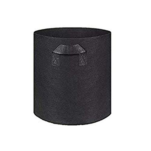 1x Pflanztasche Pflanzsack Pflanzbeutel mit Henkeln Vliesstoff Blumentopf in Schwarz Grau (50x70cm 140L, Schwarz)