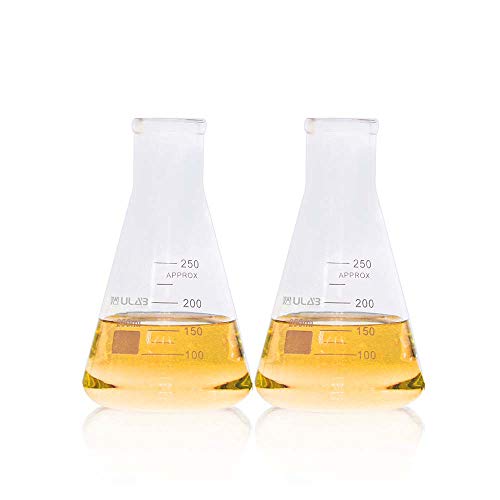 Fioles en verre Erlenmeyer 250 ml col étroit haute résistance thermique