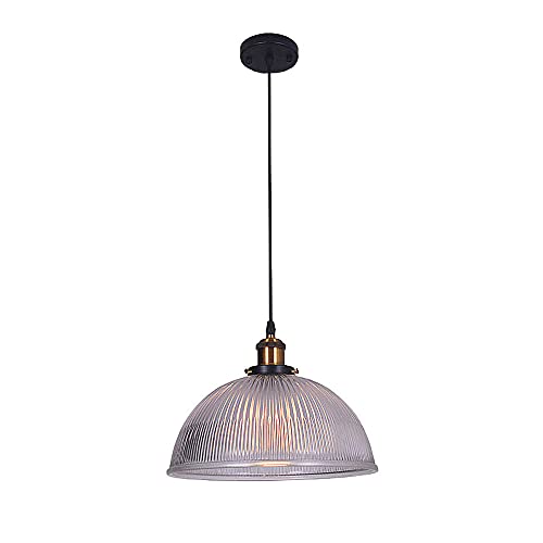 Accesorios de iluminación de granero para cocina y lámpara de techo retro de vidrio