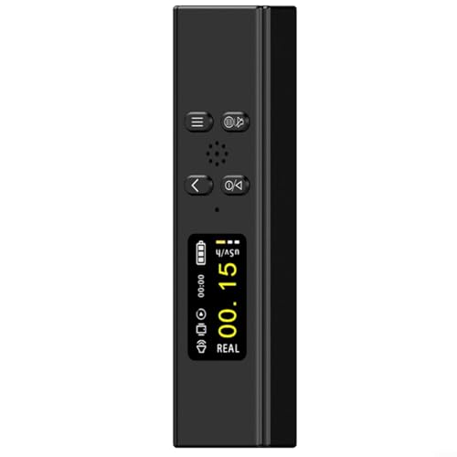 Entgoinggo Contatore Geiger, rilevatore di radiazioni nucleari con design compatto in ABS, ricaricabile di tipo C, misurazione accurata dei raggi X Beta Gamma (nero)