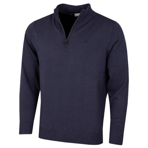 Calvin Klein Mens Campus 1/2 Zip Sweater - Denim/Navy - M