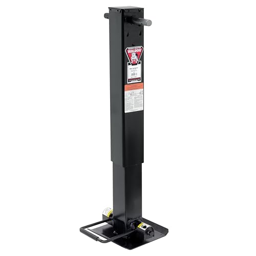 Bulldog 182701 Twin Cam HD Square Trailer Jack, 25,000 lbs. Support Capacity, Sidewind, 12-1/2 Inch Travel