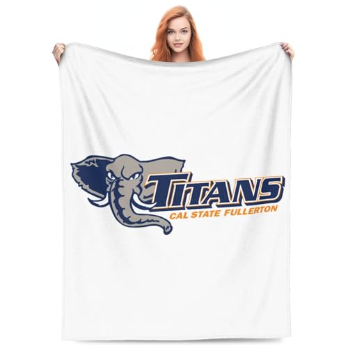 Cal State Fullerton Titans Multi-Size Ultra-Soft Flannel Fleece Blanket - Non-Sagging Velvet Blanket