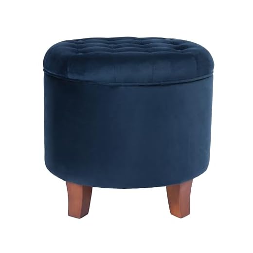 Homepop Velvet Tufted Ottoman with Storage