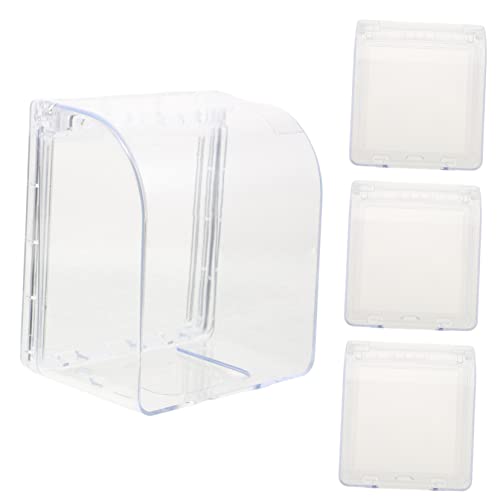 LIFKOME 4Pcs Socket Covers Durable Plug Protectors for Indoor Outdoor Use Rainproof Protection Cover for Home Living Bathroom and Bedroom Safety