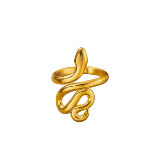 indirae Serpent Twist Ring 18K Gold Plated Ring | Anti-Tarnish, Waterproof, Hypoallergenic | Sweatproof Jewelry for Women & Girls | With Certificate of Authenticity | Premium Gift Choice-picture-15