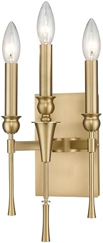Golden Lighting Landon 3-Light Metal Wall Sconce in Brushed Champagne Bronze