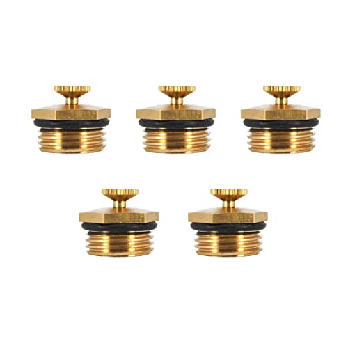 Oligitdi Set of 5 Brass Drip Irrigation Heads High Pressure Nozzle Sprinklers Heads for Watering Garden,Farm,Flower (External Thread Diameter 20mm,Spray Range 3-5m) Oligitdi Set of 5 Brass Drip Irrigation Heads High Pressure Nozzle Sprinklers Heads for Watering Garden,Farm,Flower (External Thread Diameter 20mm,Spray Range 3-5m)