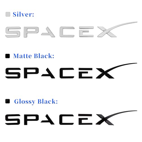 Image of Space Emblem Sticker for Model 3 Model Y, 3D Raised Tailgate Letters Badge Sticker for Car Rear Trunk Compatible with Tesla Model 3 /Y /S /X Cybertruck Decals Decorative Accessories (Silver)