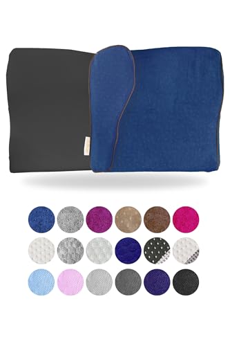 【枕カバーのみ】枕 低反発 まくら 首が痛くならない 人気 pillow 安眠枕 マクラ 高め 高い 低め 横向き寝 快眠枕 いびき ストレートネック 首こり プレゼント RoyalLife 二度寝注意枕 (低反発ウレタンフォーム) (ネイビー, フリース