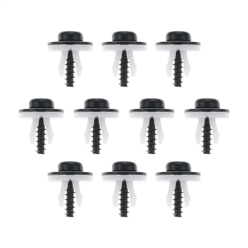 10 Sets Car T30 Torx Head Under Engine Shield Screws and Screw Grommets Kit for Ford C-Max for Fusion Escape F-150 Edge for Focus for Galaxy