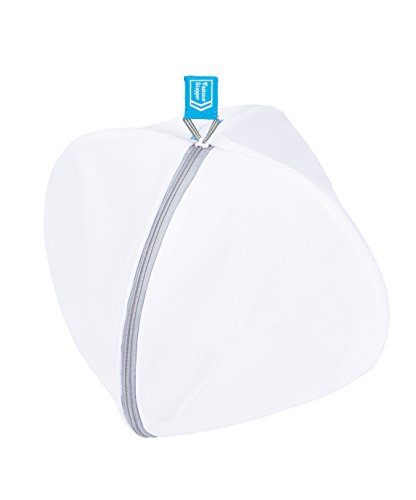 東和産業 洗濯ネット ホワイト 33×33cm ファスナーがひらかない 丸型 22364