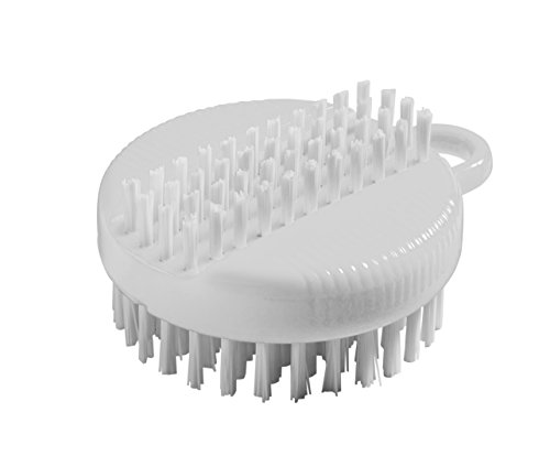 haug bürsten - Brosse à ongles double face avec poils en nylon 6.6 - Couleur : blanc - Forme : ronde - Dimensions : 75 x 60 x 30 mm - Fabriqué en Allemagne