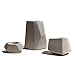 lieomo 3Pcs Handmade Mini Modern Geometric Style Conerete Planter