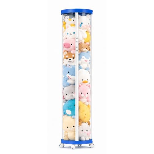Flarelyare rge Stuffed Animal Storage Tube with Wheels, Tall Toy