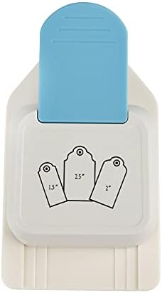 Gobesty Tag Punch, 3 in 1 Tag Punch Gift Tag Cutter Label Punch Craft Paper Punch Tag Maker for Book Mark,Gift Card Making, DIY Projects, Scrapbooking