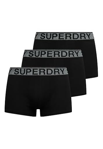 Superdry Hombre 3 Pack Trunks, Triple Black/Grey, L | Ya disponible en tu tienda friki favorita! En mundofriki.es! Superdry Hombre 3 Pack Trunks, Triple Black/Grey, L | Ya disponible en tu tienda friki favorita! En mundofriki.es!