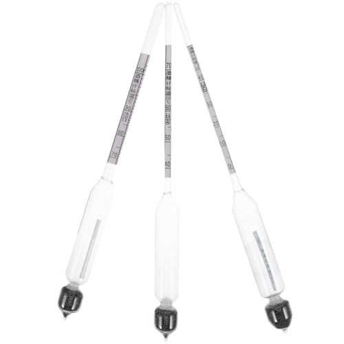 Amosfun 3st Alkoholmessgerät Thermometer Alkohol-aräometer Aräometer Für Wein Alkoholprozenttester Weintestmessgerät Aräomete