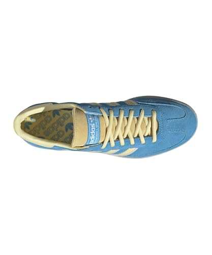Image of adidas Handball Spezial Men's Sneakers, Semi Blue Burst /Almost Yellow /Crystal White, Size 11